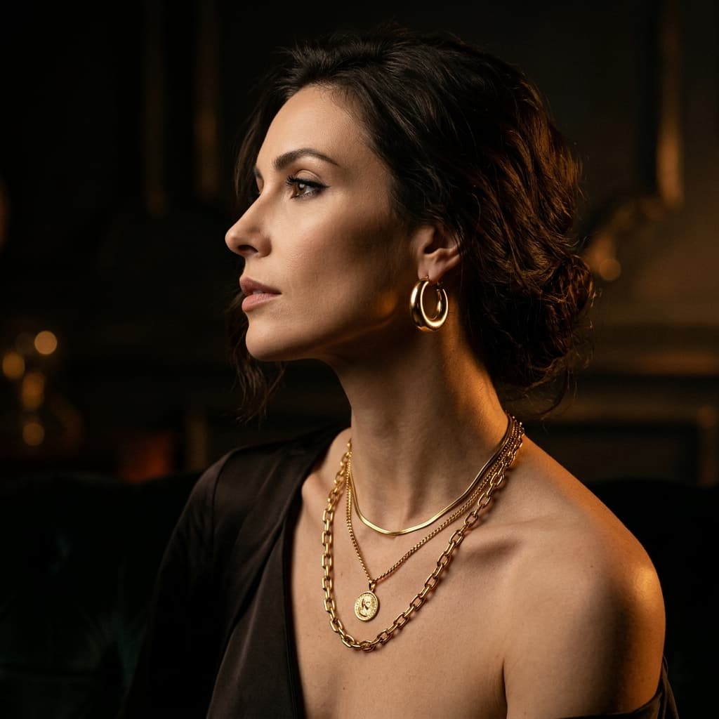 Hero model wearing AuraBeads jewelry